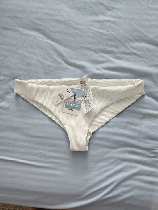 Roxy Other - Roxy White Ribbed Bikini Bottoms